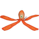 Jucărie pentru câini cu piuitoare și tentacule foșnitoare, M 28 cm, portocalie – Dog Comets Alien Octo - imagine 2