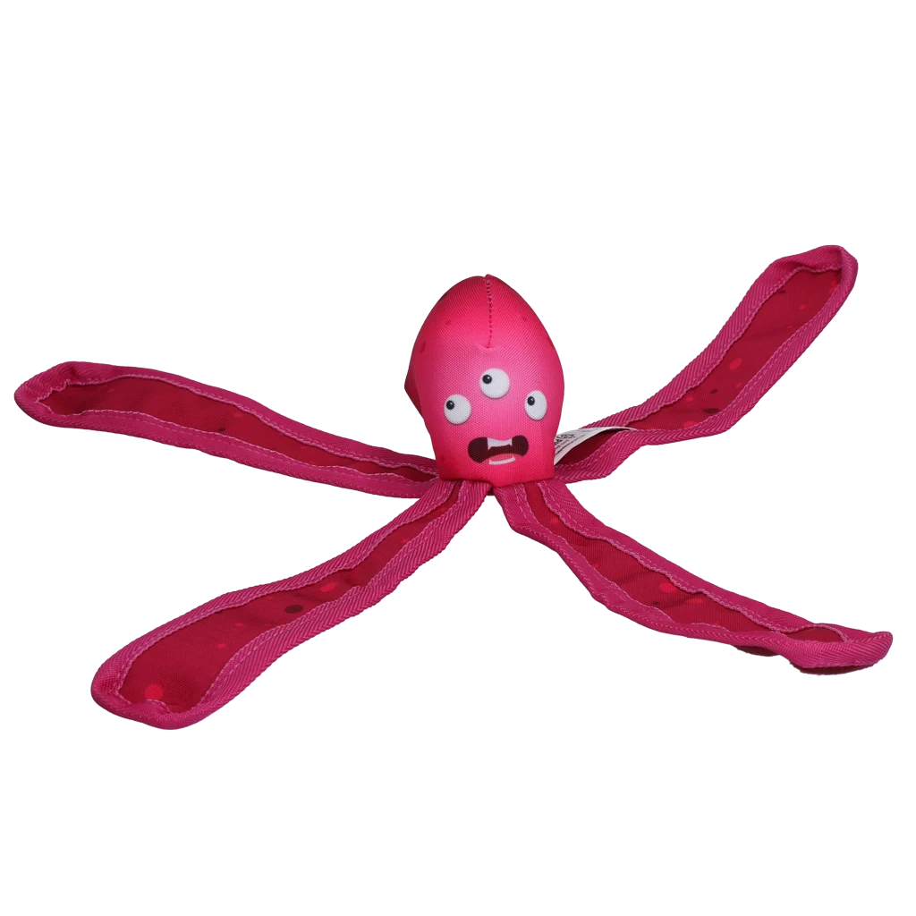 Jucărie pentru câini cu dispozitiv care piuie și tentacule foșnitoare, 28 cm, roz – Dog Comets Alien Octo - imagine 2