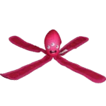 Jucărie pentru câini cu chițăitoare și tentacule foșnitoare, L 37 cm, roz – Dog Comets Alien Octo - imagine 2