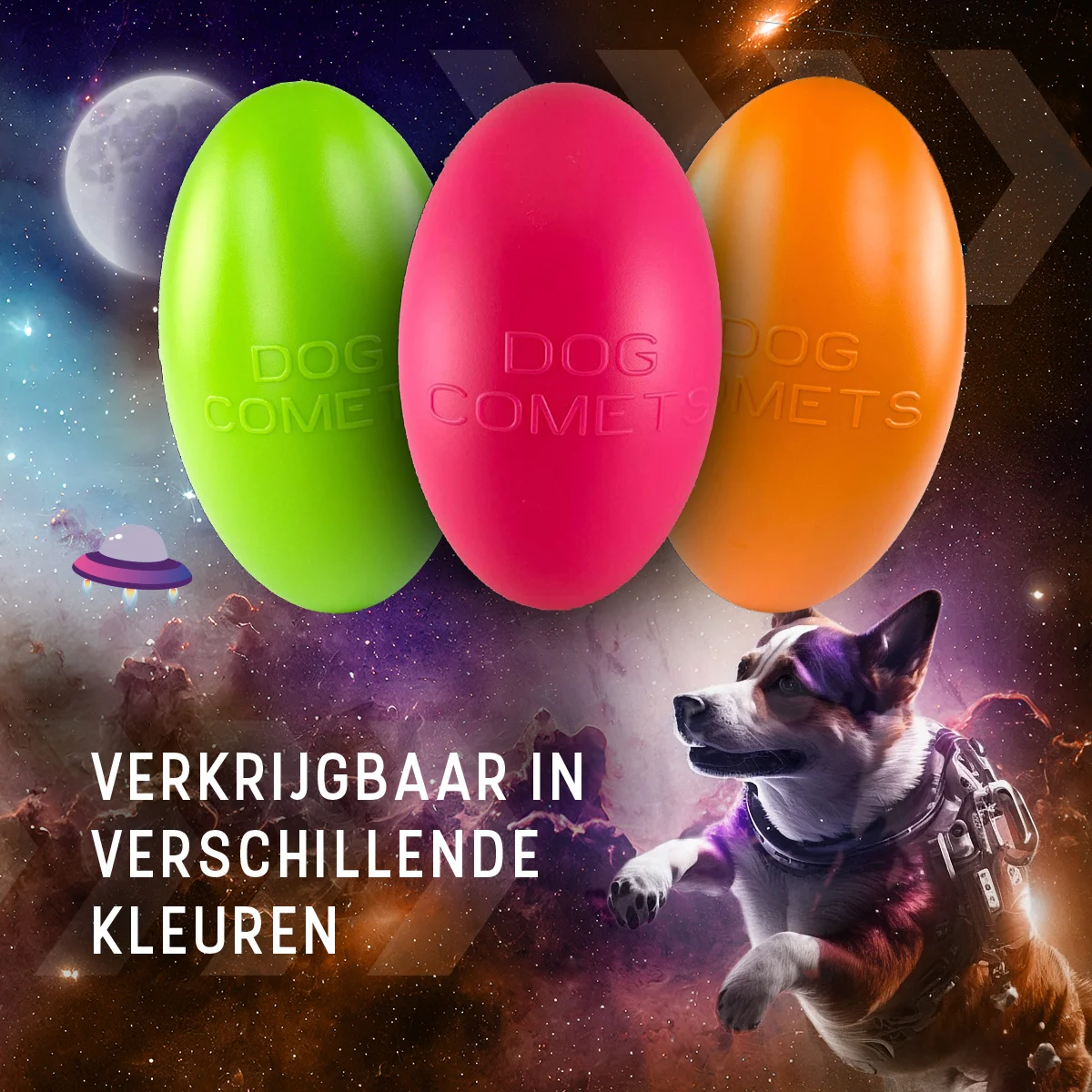 Jucărie de aport pentru câini, plutitoare, 30 cm, portocalie – Dog Comets Pan-Stars - imagine 6