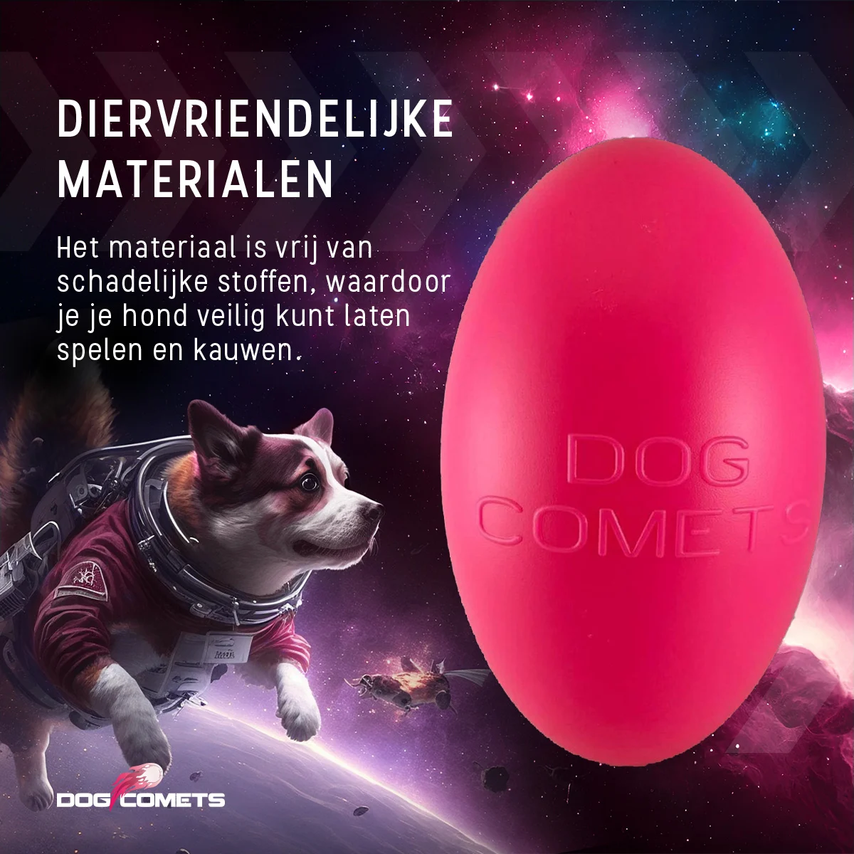 Jucărie de aport pentru câini, plutitoare, 20 cm, roz – Dog Comets Pan-Stars - imagine 4