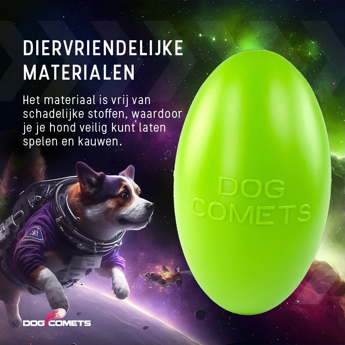 Jucărie de aport pentru câini, plutitoare, 20 cm, verde – Dog Comets Pan-Stars - imagine 4
