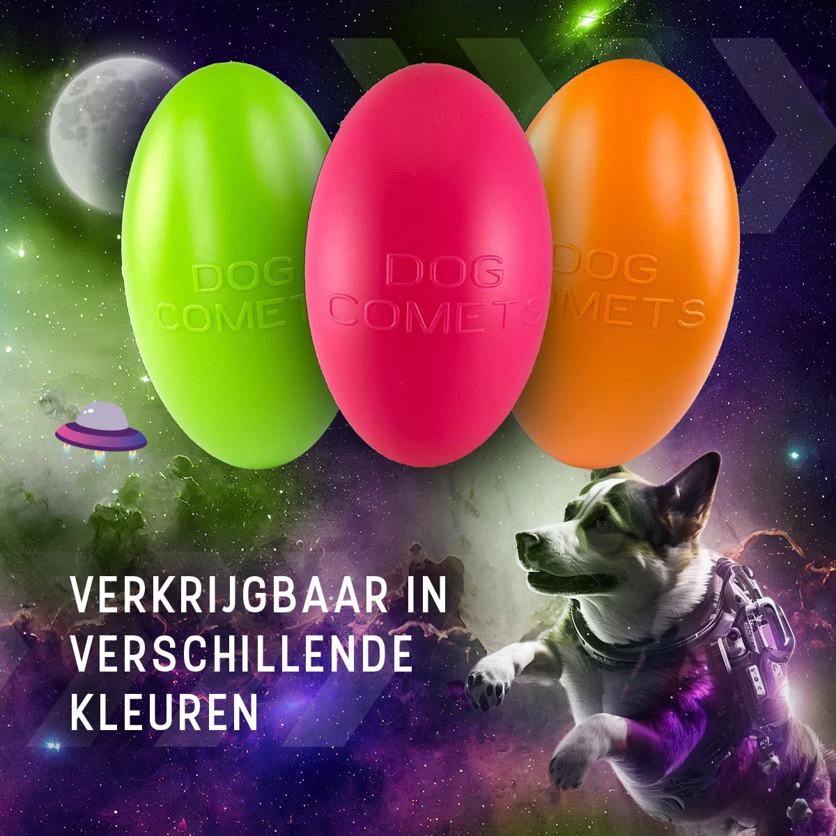 Jucărie de aport pentru câini, plutitoare, 20 cm, verde – Dog Comets Pan-Stars - imagine 6