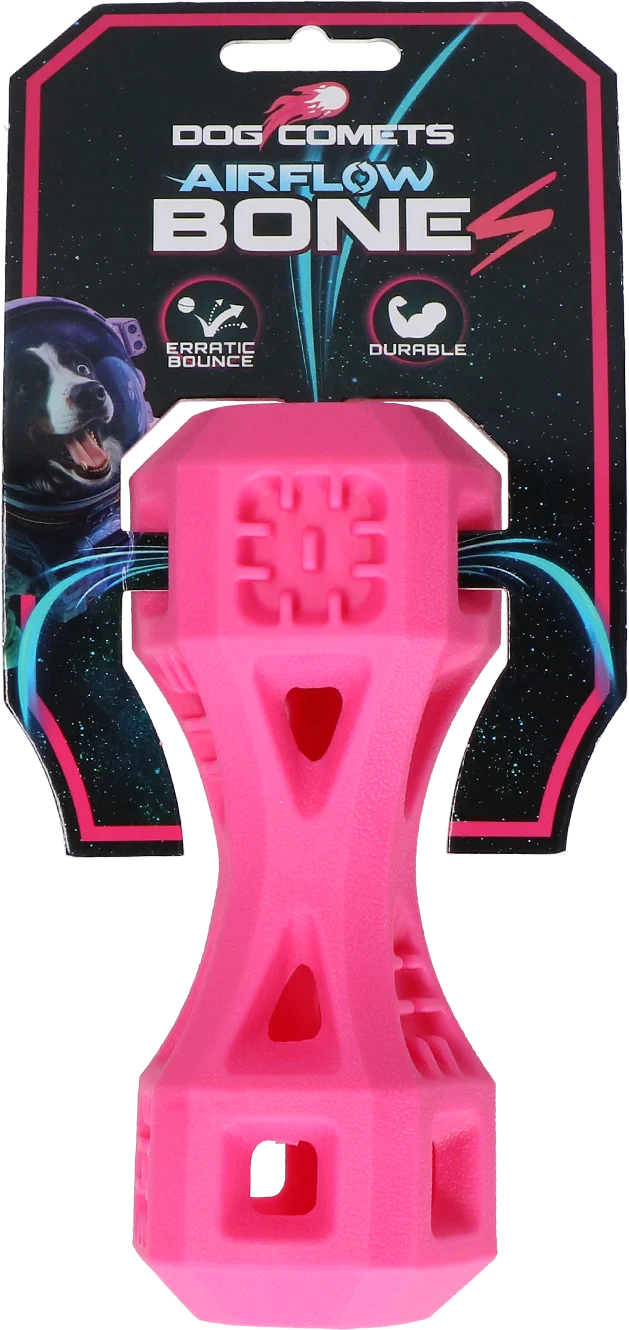 Os pentru aport cu orificii de aerisire, roz S – Dog Comets Airflow Bone - imagine 1