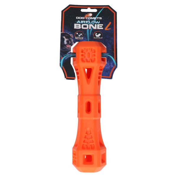Os pentru aport cu orificii de aerisire, portocaliu L – Dog Comets Airflow Bone