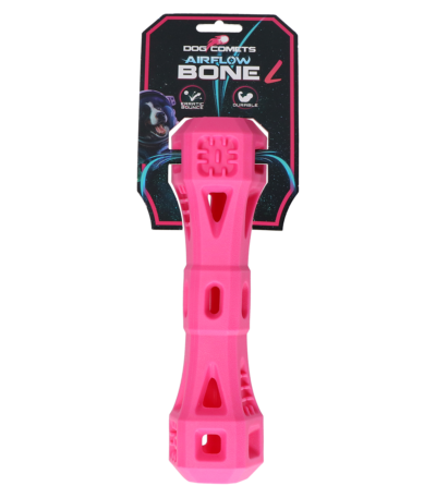 Os pentru aport cu orificii de aerisire, roz L – Dog Comets Airflow Bone