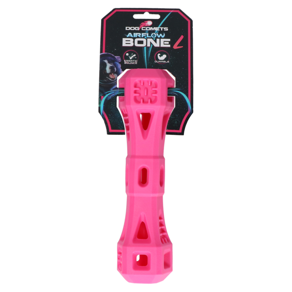 Os pentru aport cu orificii de aerisire, roz L – Dog Comets Airflow Bone