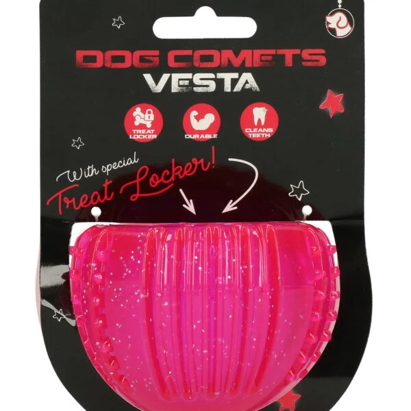 Jucărie pentru recompense din cauciuc TPR, roz, ø 7 cm – Dog Comets Ceres - Treat Locker