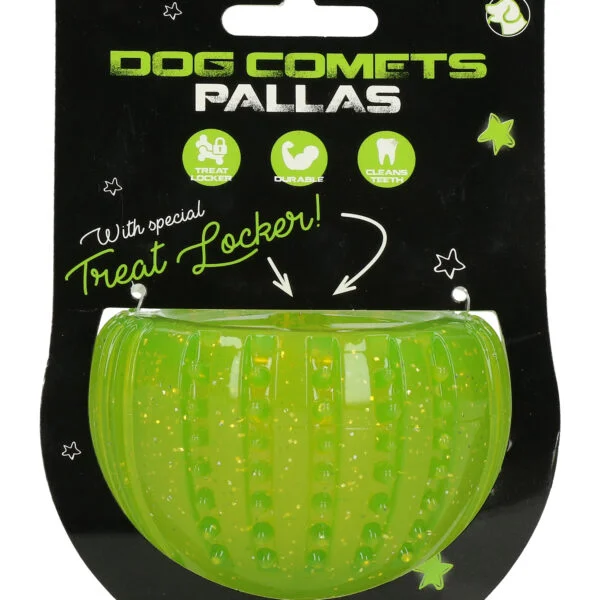 Jucărie de recompensă din cauciuc TPR, verde, ø 7 cm – Dog Comets Ceres - Treat Locker