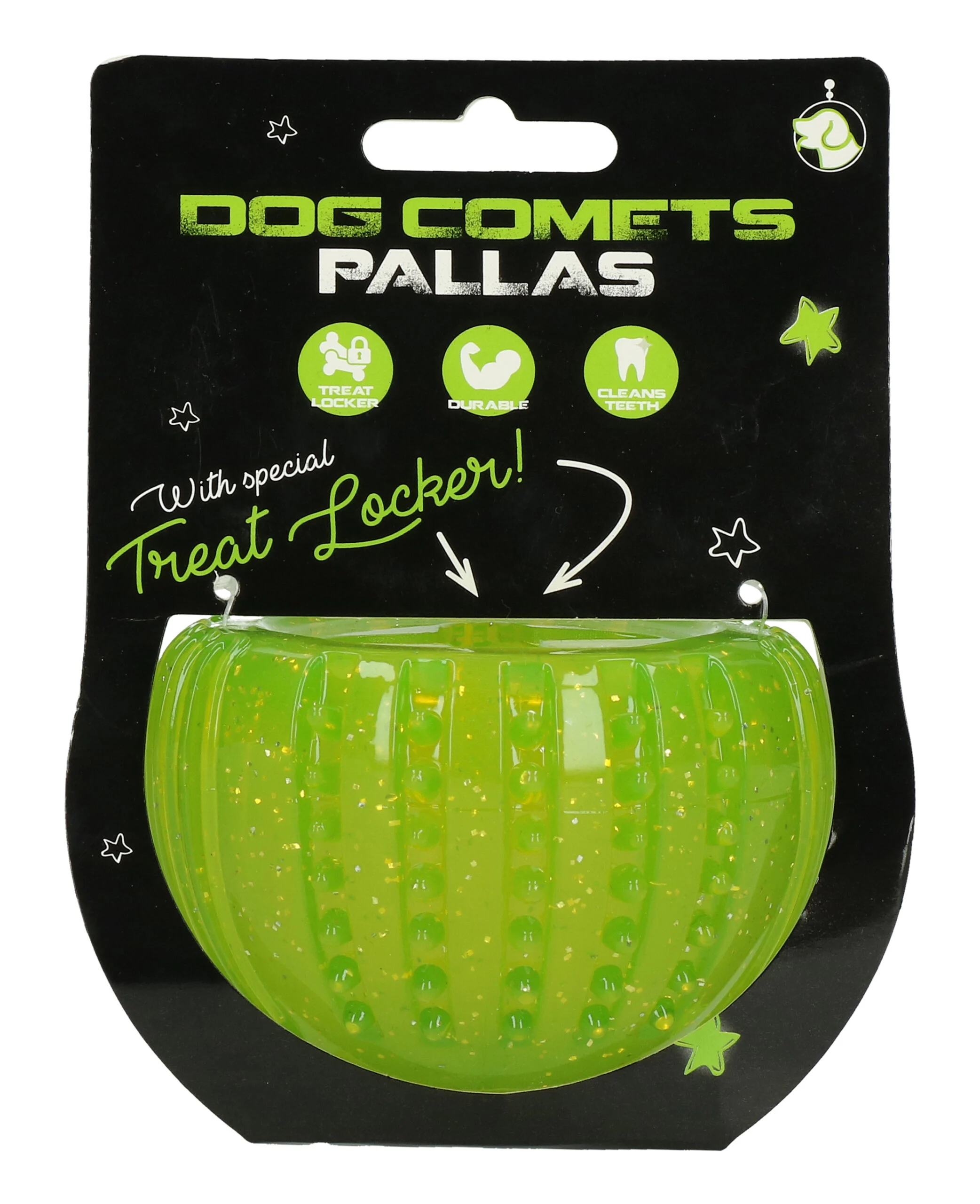 Jucărie de recompensă din cauciuc TPR, verde, ø 7 cm – Dog Comets Ceres - Treat Locker - imagine 1