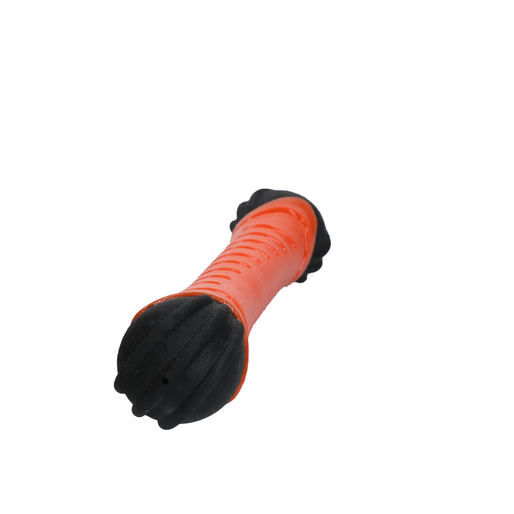 Băț de aport pentru câini cu chițăitoare, 24 cm, portocaliu – Dog Comets Asteroid - imagine 2