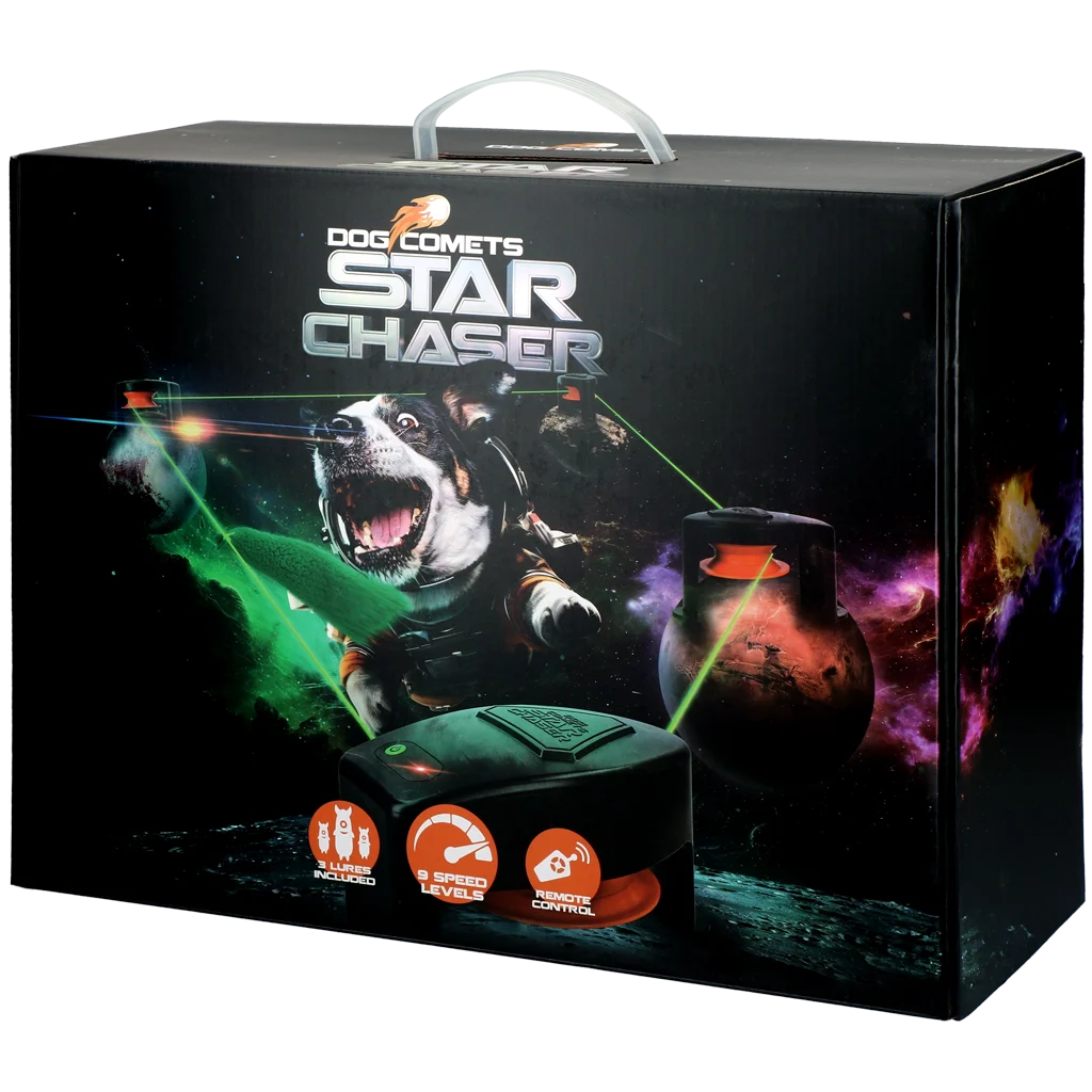 Jucărie de urmărire pentru câini cu telecomandă și 3 momeli – Dog Comets Star Chaser - imagine 1