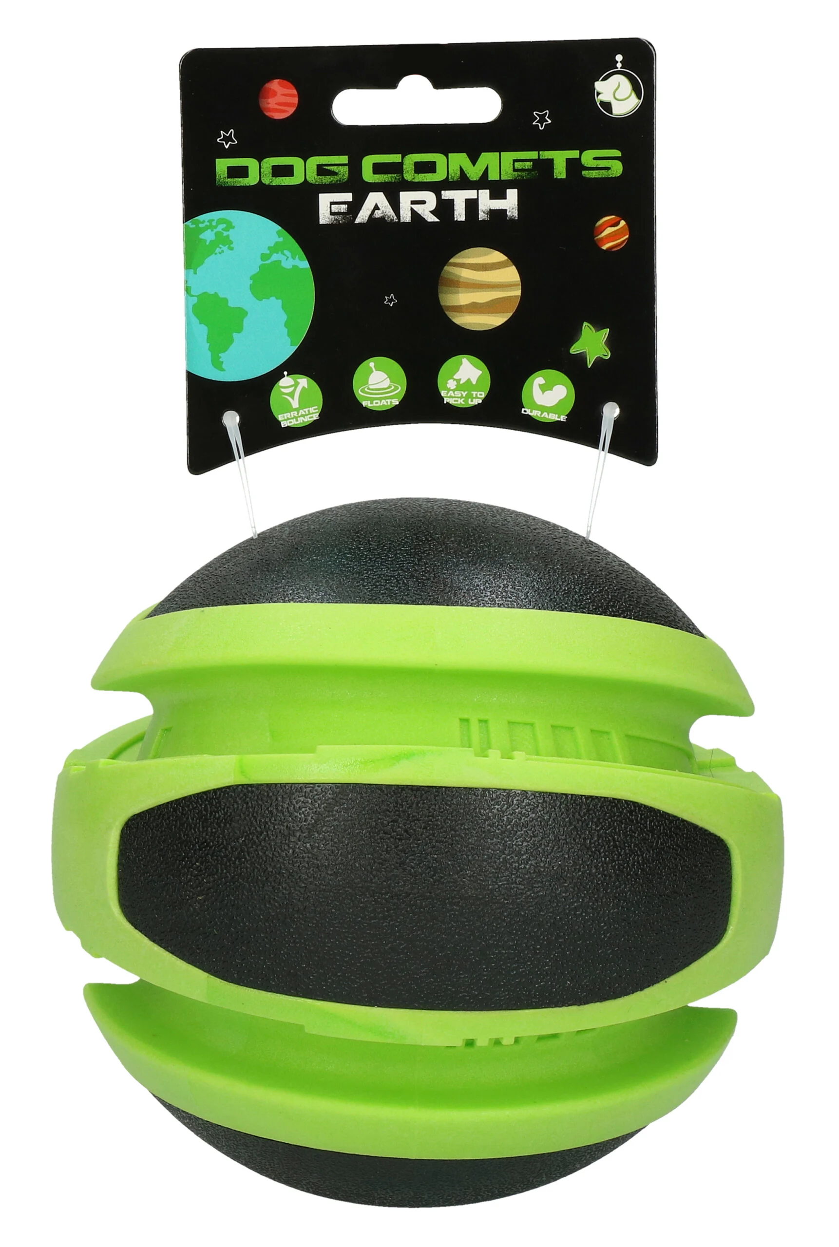 Minge săltăreață pentru câini, verde, Ø 14 cm – Dog Comets Planets - imagine 2