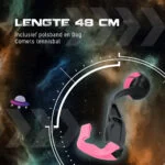 Lansator de mingi pentru câini cu minge de tenis M, 48 cm, roz – Dog Comets Launcher - imagine 5