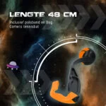 Aruncător de mingi pentru câini, cu minge de tenis M, 48 cm, portocaliu – Dog Comets Launcher - imagine 5