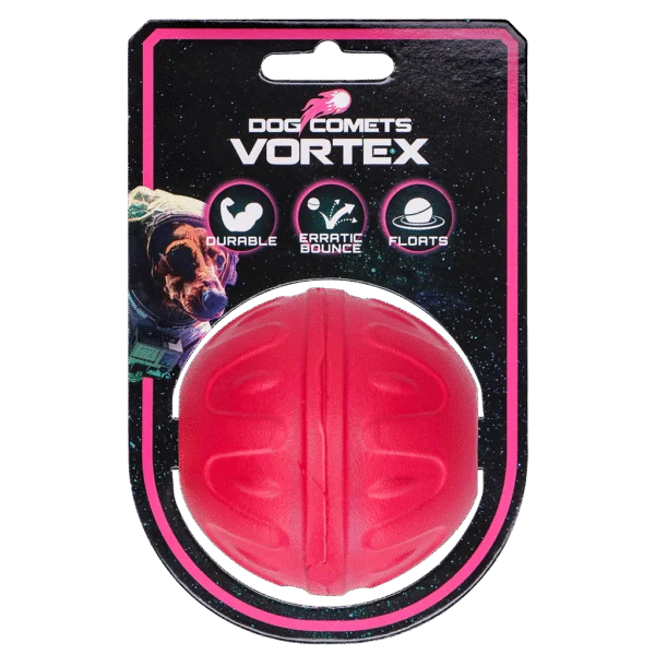 Minge pentru câini cu săritură imprevizibilă, plutitoare, roz – Dog Comets Vortex