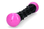 Băț de aport din cauciuc cu chițăitoare, S 23 cm, roz – Dog Comets Meteor - imagine 4