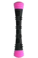 Băț de aport din cauciuc cu chițăitoare, L 32 cm, roz – Dog Comets Meteor - imagine 3
