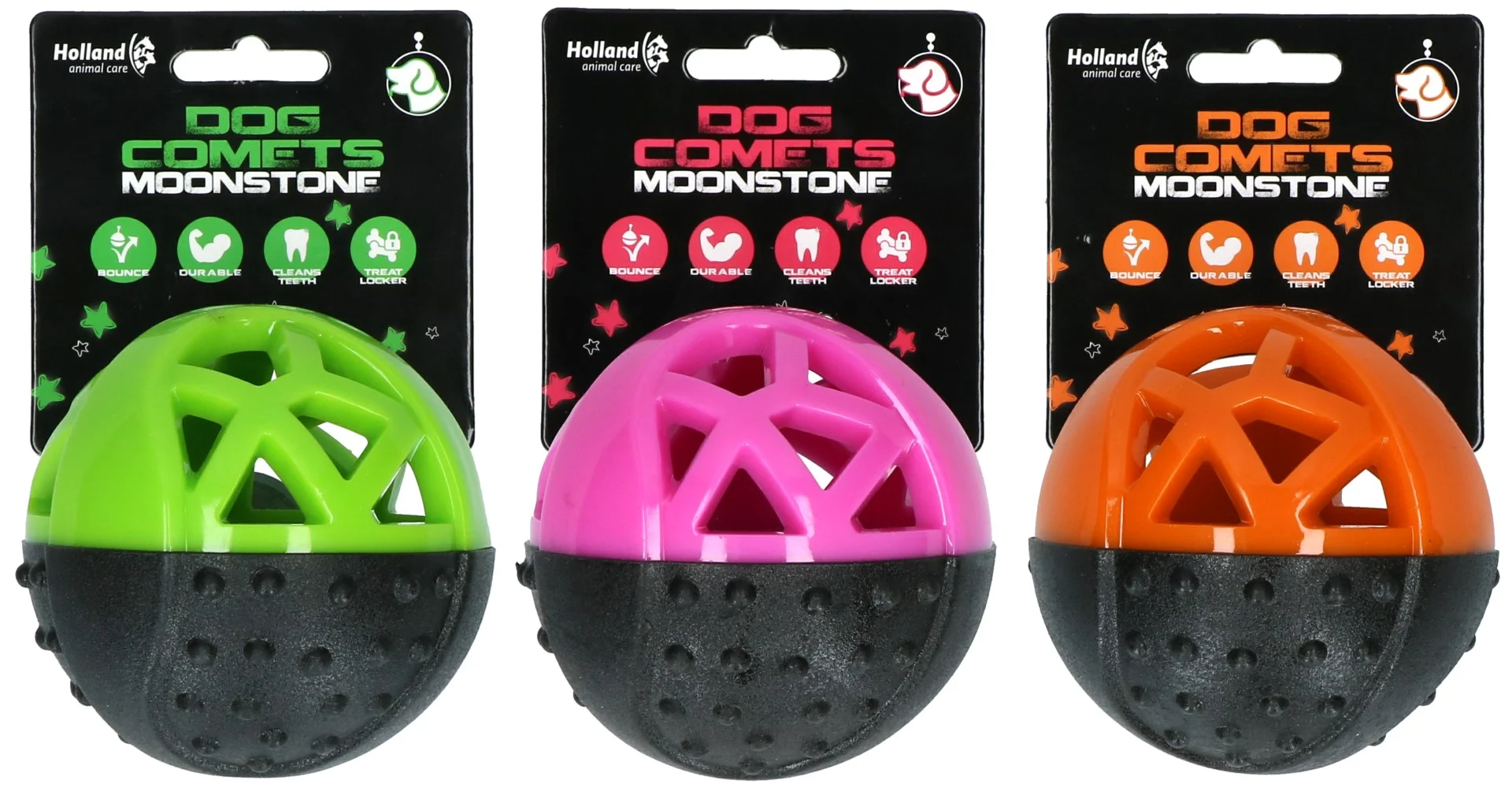 Minge pentru recompense din cauciuc, cu piuitor, roz – Dog Comets Moonstone - imagine 3