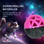Minge pentru recompense din cauciuc, cu piuitor, roz – Dog Comets Moonstone - imagine 6