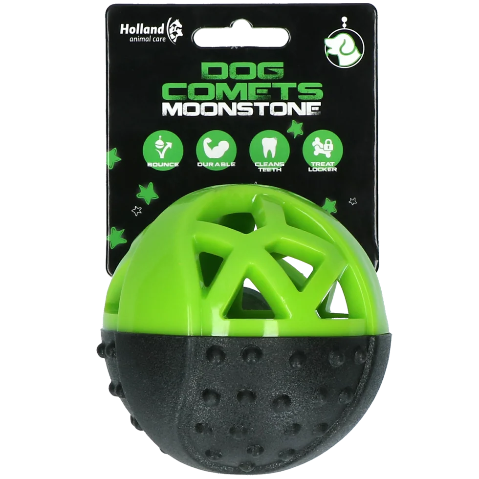 Minge din cauciuc pentru recompense, cu piuitor, verde – Dog Comets Moonstone - imagine 1