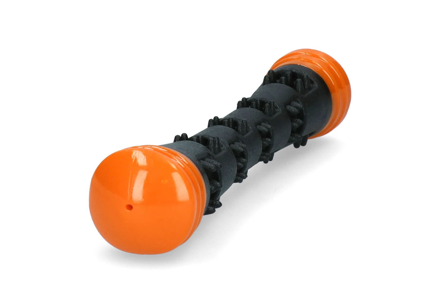 Băț de aport din cauciuc cu piuitoare, S 23 cm, portocaliu – Dog Comets Meteor - imagine 2