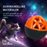 Minge din cauciuc pentru recompense, cu chițăitoare, portocalie – Dog Comets Moonstone - imagine 5