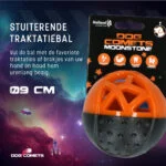 Minge din cauciuc pentru recompense, cu chițăitoare, portocalie – Dog Comets Moonstone - imagine 4