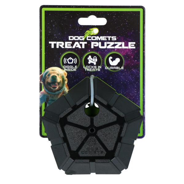 Minge puzzle pentru câini, cu părți rotative și sunet chicotitor – Dog Comets Treat Puzzle