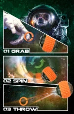 Minge pentru câini cu șnur retractabil, portocalie – Dog Comets Blazar Jet - imagine 2