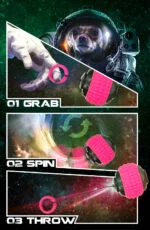 Minge pentru câini cu șnur retractabil roz – Dog Comets Blazar Jet - imagine 3