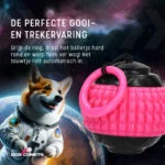 Minge pentru câini cu șnur retractabil roz – Dog Comets Blazar Jet - imagine 6