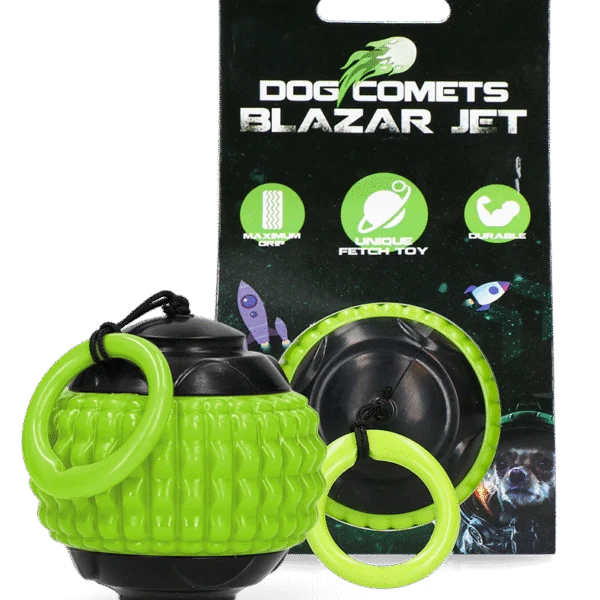 Minge pentru câini cu șnur retractabil, verde – Dog Comets Blazar Jet