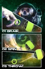 Minge pentru câini cu șnur retractabil, verde – Dog Comets Blazar Jet - imagine 2