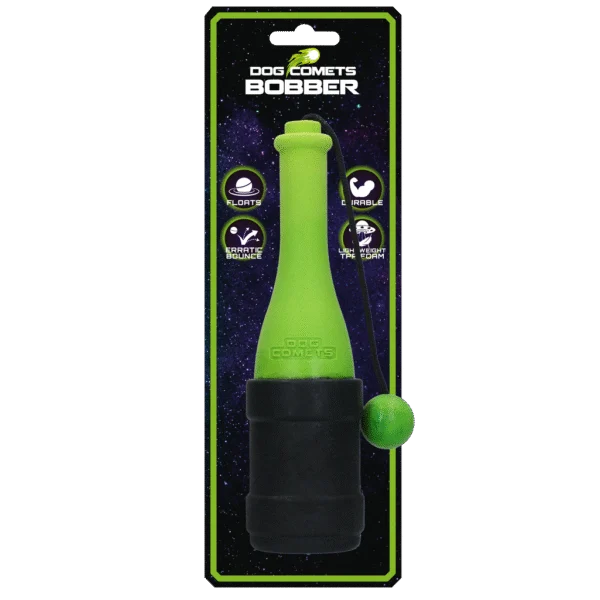 Jucărie de aport cu șnur pentru apă, 23 cm, Verde – Dog Comets Bobber