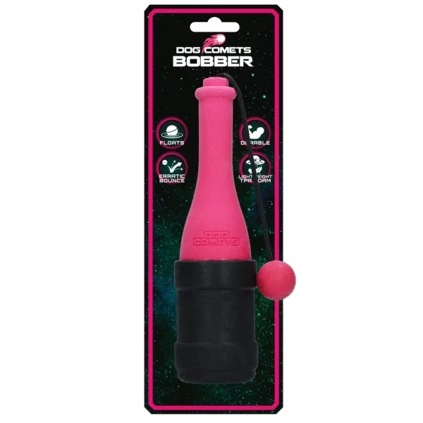 Jucărie de aport cu șnur pentru apă, 23 cm, roz – Dog Comets Bobber