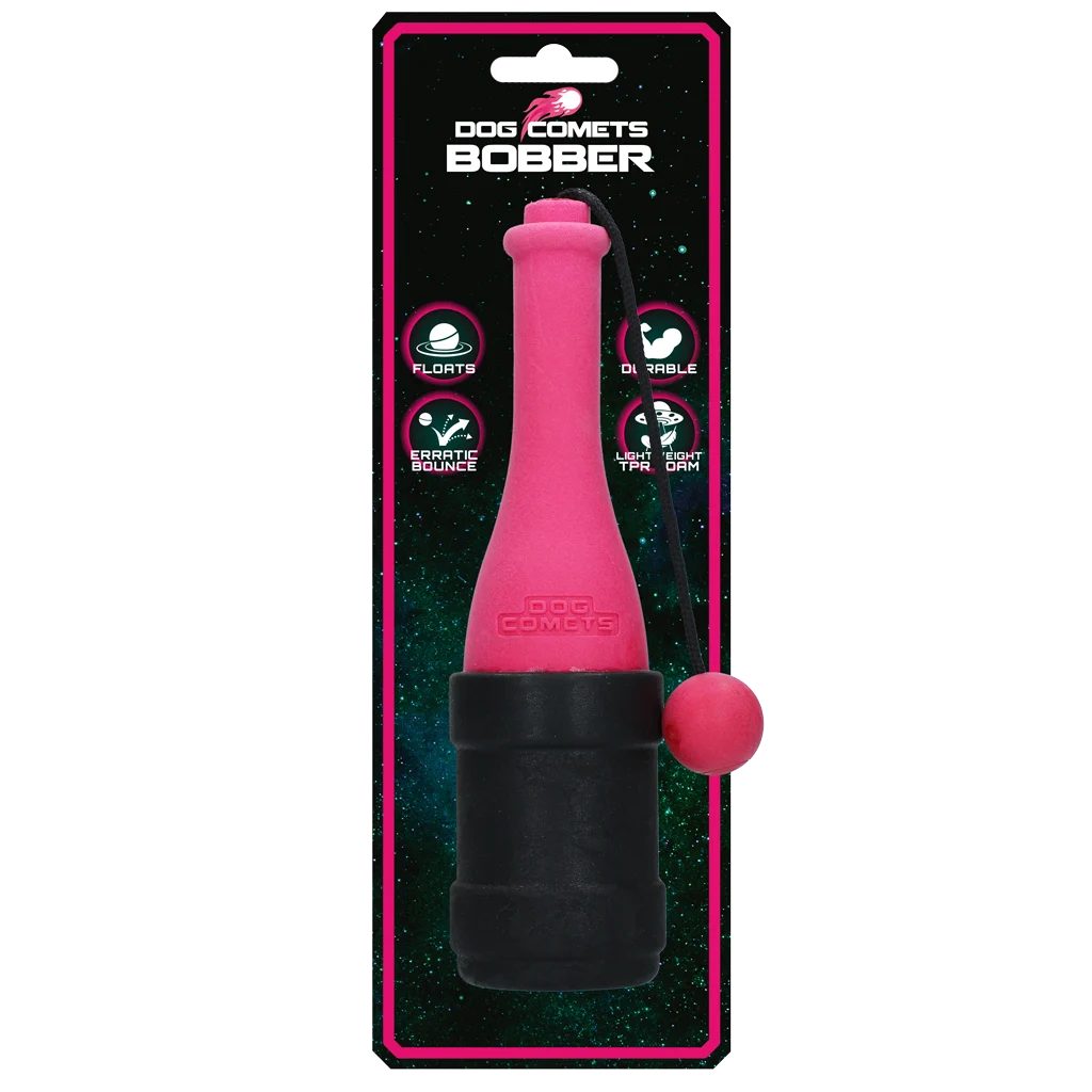 Jucărie de aport cu șnur pentru apă, 23 cm, roz – Dog Comets Bobber - imagine 1