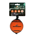 Minge de tenis pentru câini cu chițăitoare M, Ø 6 cm, portocalie – Dog Comets Neutron Star