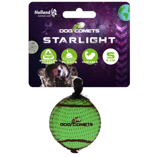 Minge de tenis pentru câini, plutitoare, Ø 5 cm, verde – Dog Comets Starlight