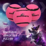 Minge de tenis pentru câini, plutitoare, roz, S, Ø 5 cm – Dog Comets Starlight - imagine 5