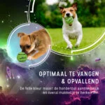 Minge de tenis plutitoare pentru câini L, Ø 7,5 cm, verde – Dog Comets Starlight - imagine 4