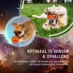 Minge de tenis pentru câini, plutitoare, Ø 7,5 cm, portocalie – Dog Comets Starlight - imagine 4