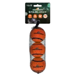 Minge de tenis pentru câini, plutitoare, Ø 6 cm, portocalie, 3 bucăți – Dog Comets Starlight