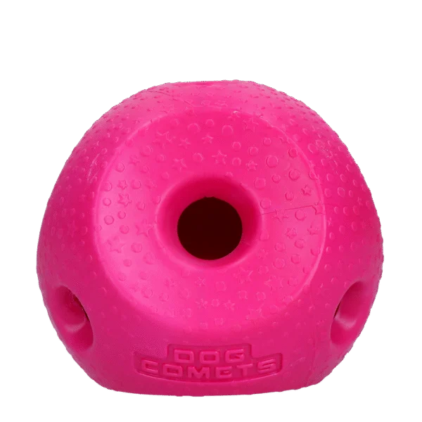 Minge pentru recompense pentru câini, din cauciuc TPR, roz – Dog Comets Treat Lock Ball