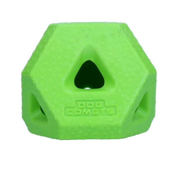 Cub pentru recompense din cauciuc TPR, pentru recompense și batoane de ros, verde – Dog Comets Treat Lock Cube