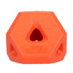 Cubuleț pentru recompense din cauciuc TPR, pentru gustări și bețe de ros, portocaliu – Dog Comets Treat Lock Cube