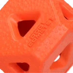 Cubuleț pentru recompense din cauciuc TPR, pentru gustări și bețe de ros, portocaliu – Dog Comets Treat Lock Cube - imagine 2