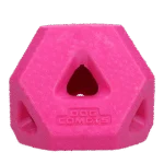 Cub pentru recompense din cauciuc TPR, pentru gustări și batoane de ros, roz – Dog Comets Treat Lock Cube