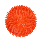 Jucărie de aport în formă de ou, cu chițăitoare și țepi, portocalie, L, Ø 100 x 150 mm – Dog Comets Cosmic Egg - imagine 3
