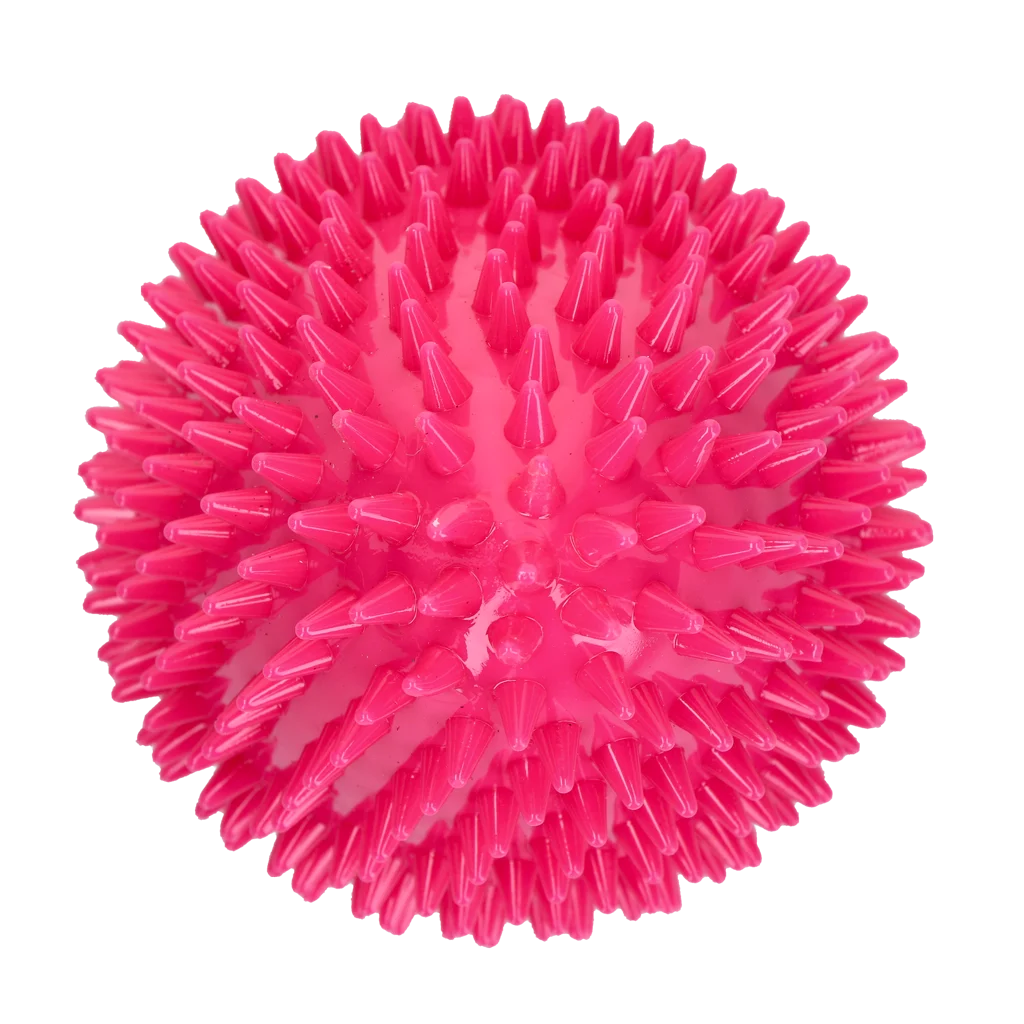 Jucărie de aport în formă de ou, cu chițăitor și țepi, roz, L, Ø 100 x 150 mm – Dog Comets Cosmic Egg - imagine 3